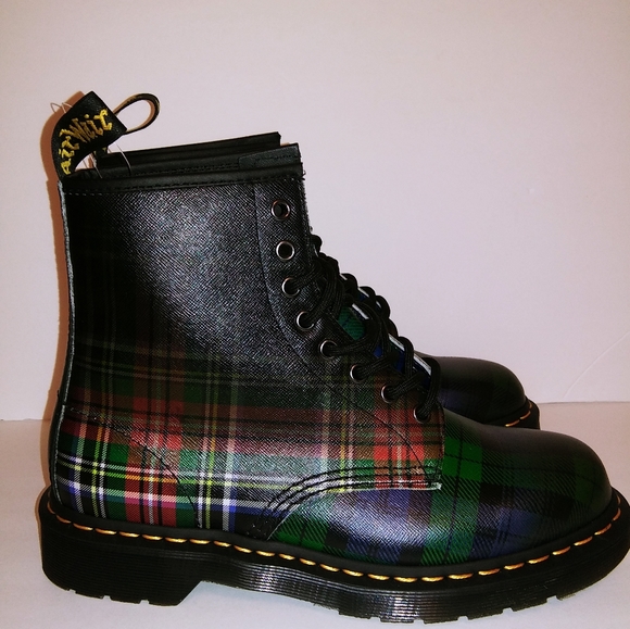 dr martens tartan boots